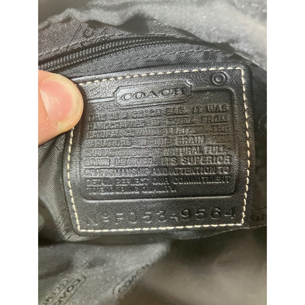 Coach Black‎ Leather Shoulder Baguette Handbag Silver Hardware - Picture 9 of 12